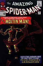 The Amazing Spider-Man #28 - pierwszy występ Molten Mana. Peter Parker kończy liceum.