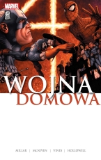 Wojna Domowa - wydanie zbiorcze komiksów z głównej serii 'Civil War', wydane przez Mucha Comics w 2013 roku. Spider-Man zdradza swą tożsamość całemu światu.