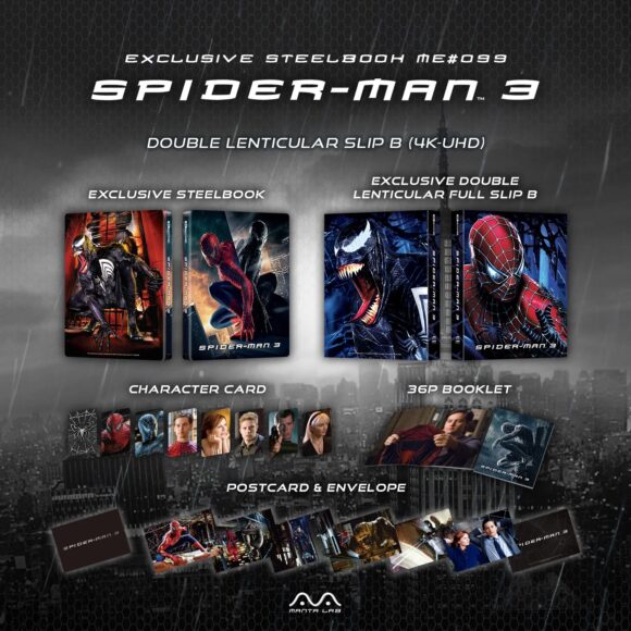 Spider-Man 3 na 4K Blu-Ray Steelbook